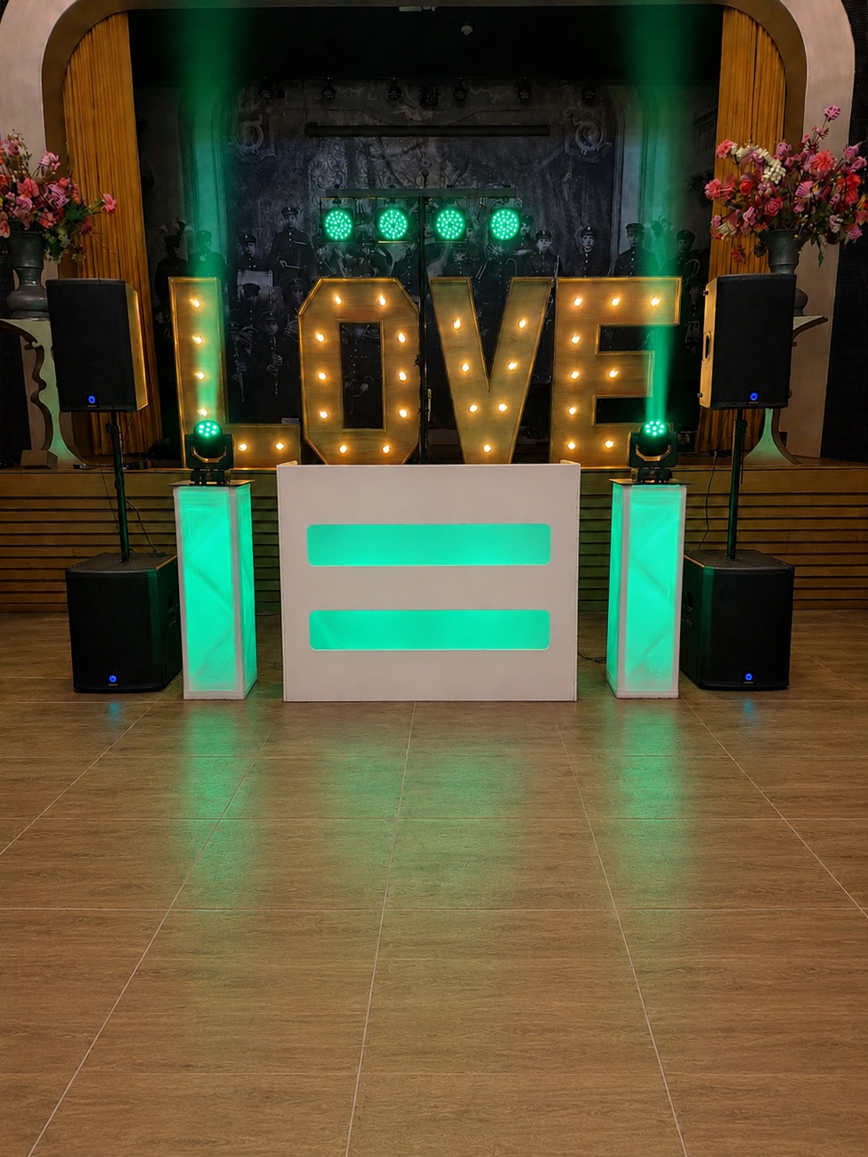 Bruiloft met LOVE-letters